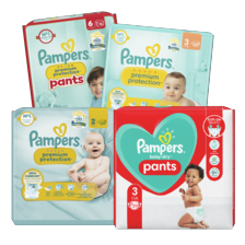 Pampers baby-dry of premium protection
luiers of pants*